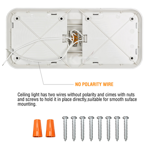 2pcs 12V RV Interior LED Ceiling Light Boat Camper Caravan Trailer Double Dome Light - Image 8