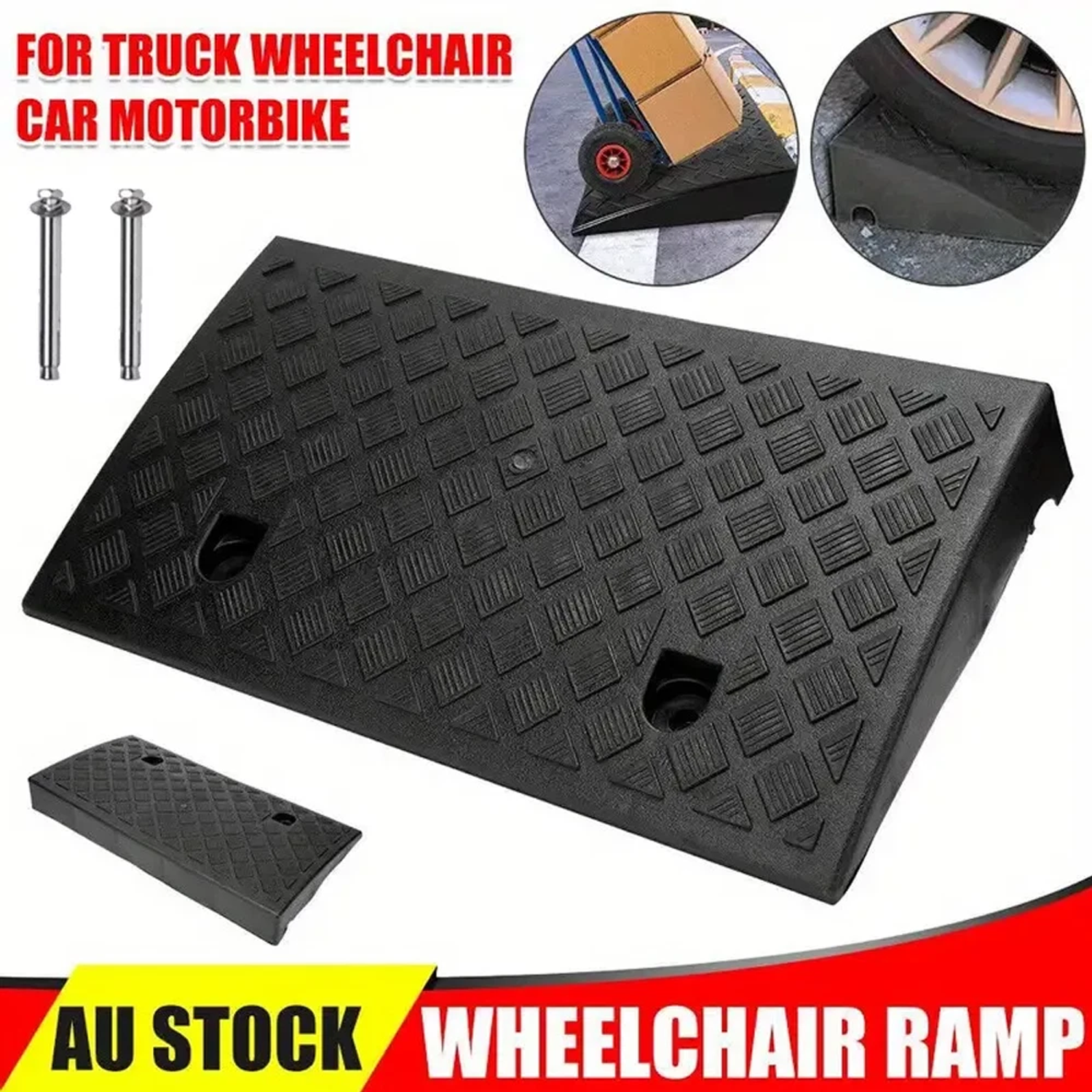 AU Heavy Duty Kerb Curb Ramp Threshold Ramps For Truck Wheelchair Car Motorbike - Image 1