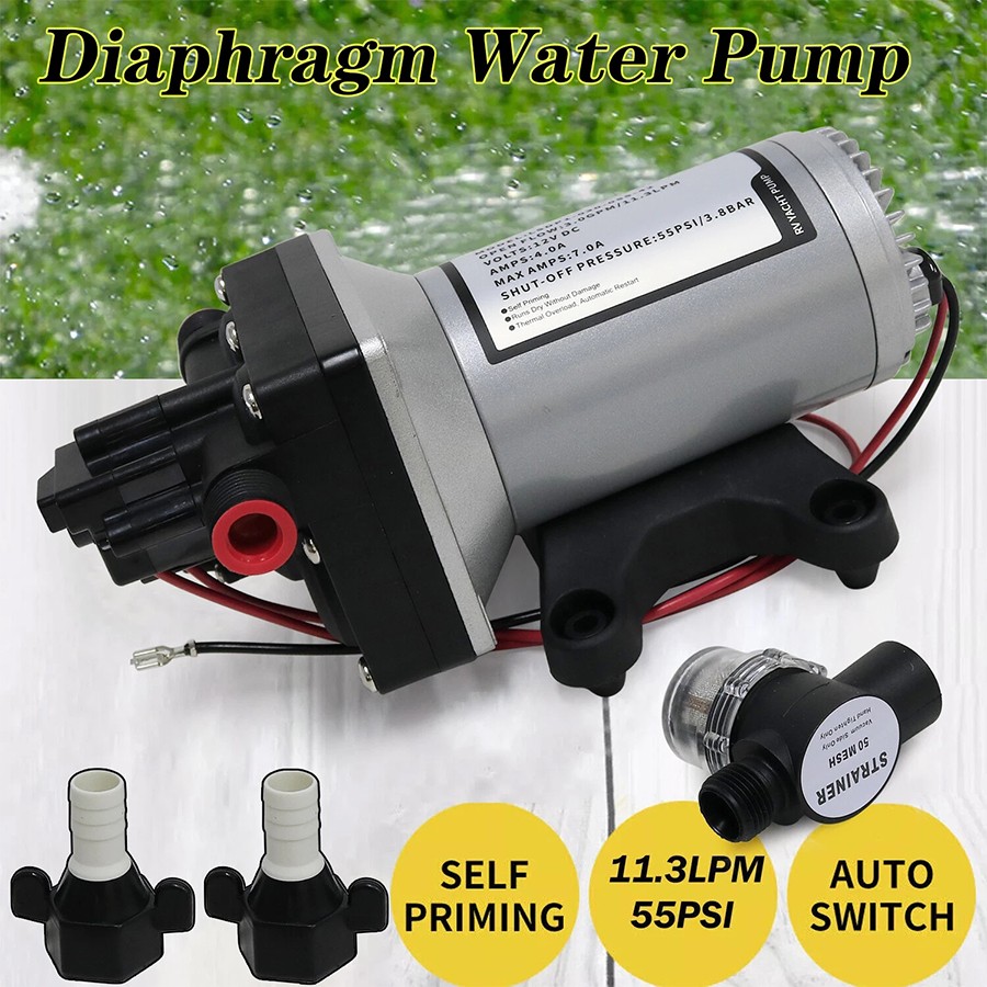 12v Replace SHURflo 4009 Water Pump & Twist on Filter for Caravan Boat Marine AU - Image 1