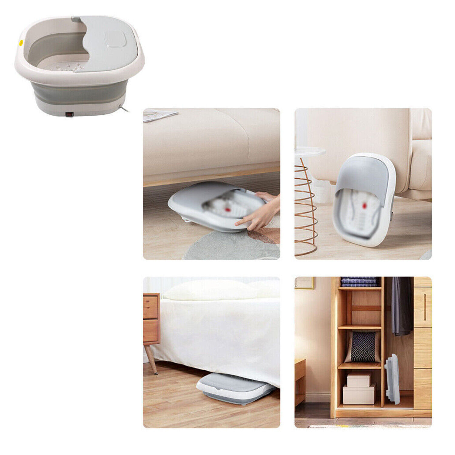 Electric Foot Spa Massager Footbath Pedicure Heat Soak Home Bath Tub Massage - Image 4