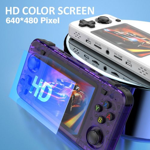 10000+ Games R36H Portable Video Game Consoles Retro Handheld Game Console White - Image 2