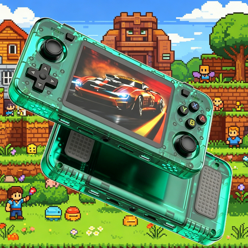 20000+ Games R36H Portable Video Game Consoles Retro Handheld Game Console Green - Image 4
