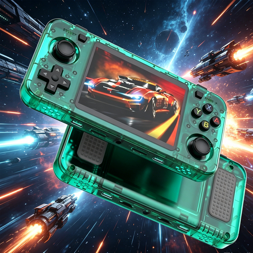 20000+ Games R36H Portable Video Game Consoles Retro Handheld Game Console Green - Image 5