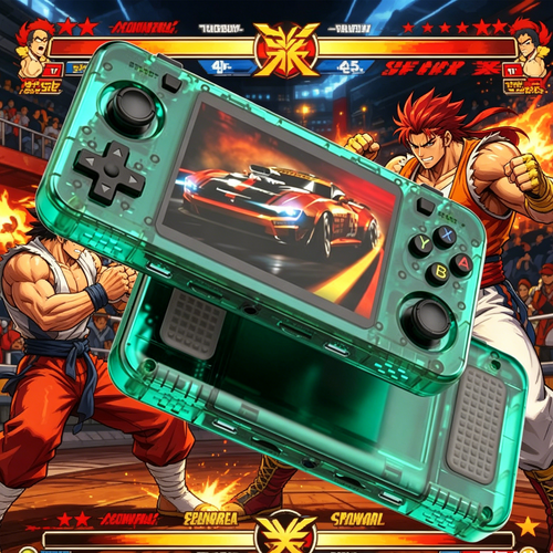 20000+ Games R36H Portable Video Game Consoles Retro Handheld Game Console Green - Image 6