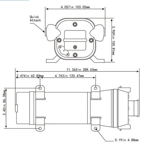 High Pressure Water Pump 45PSI for Camping Caravan Garden Caravan Boat Marine - Image 5
