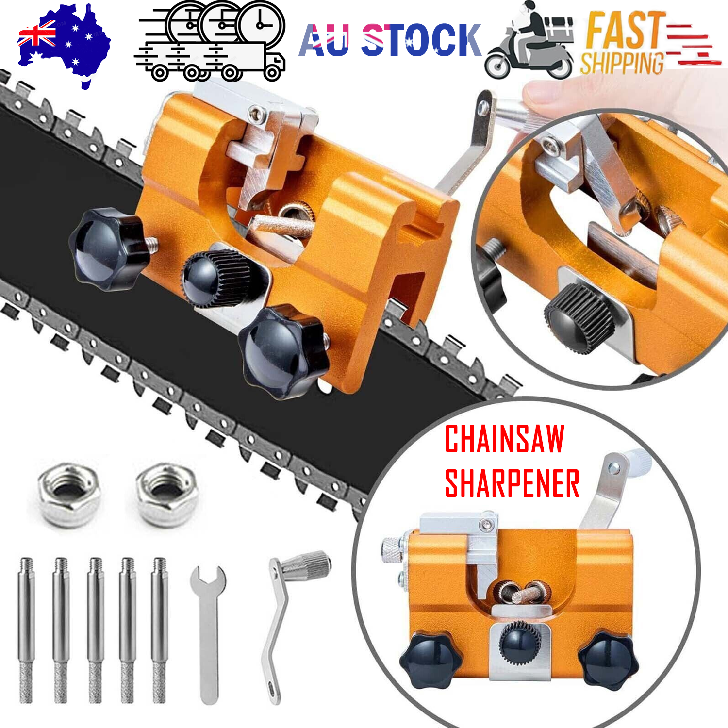 Easy Portable Chainsaw Sharpener Jigs Sharpening Tool Chain Saws Electric Saws - Image 1