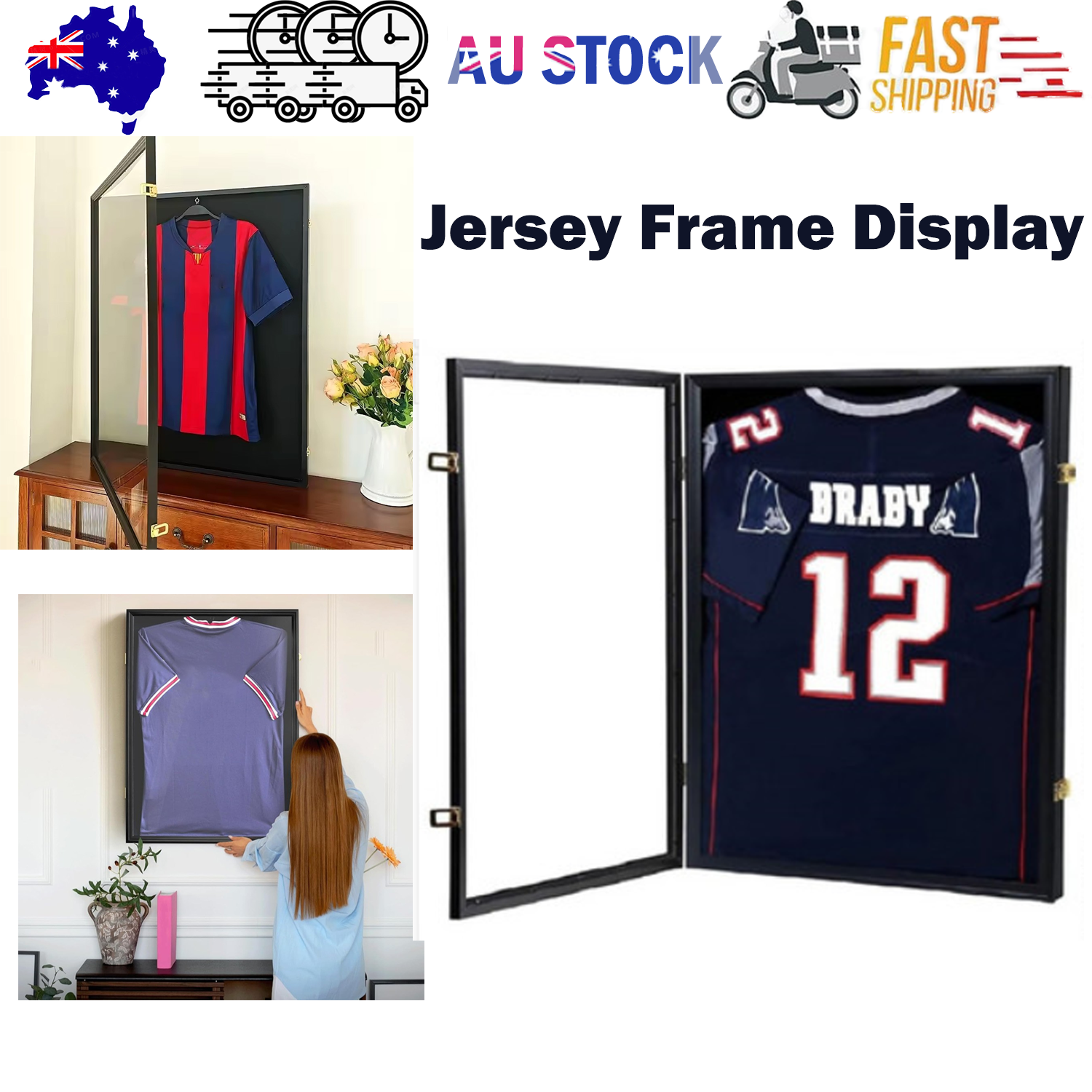 Jersey Frame Display Case Large Sports Jersey Showcase Box Custom Shirt Display - Image 1