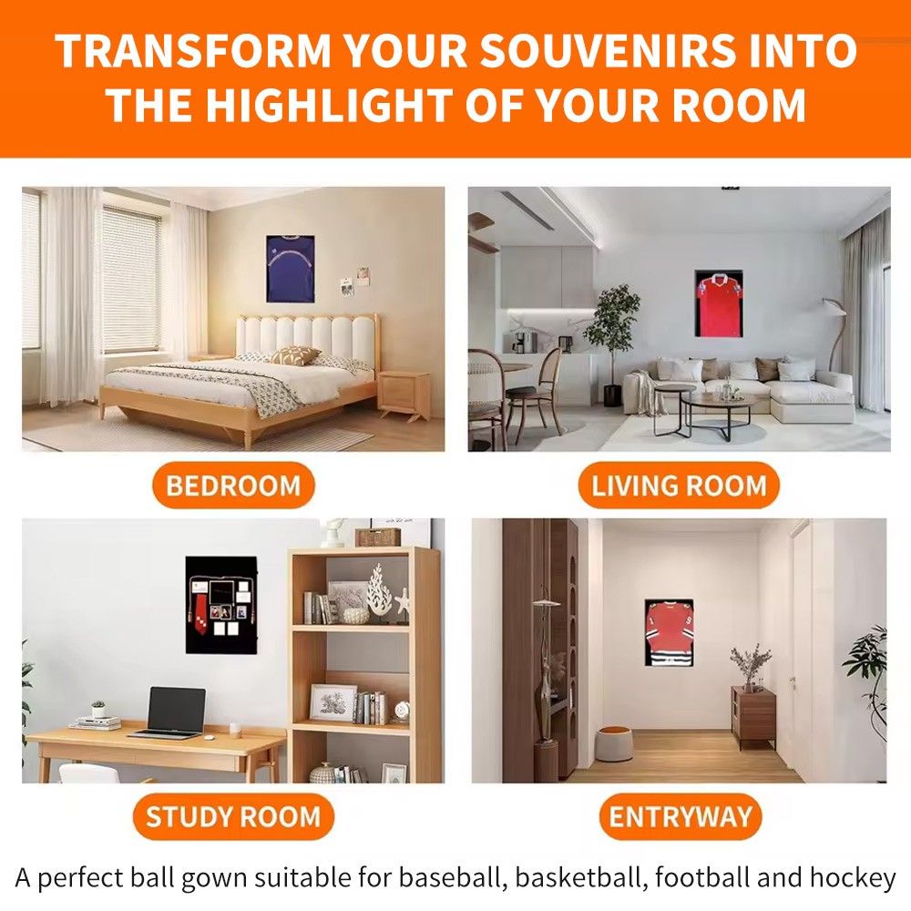 Jersey Frame Display Case Large Sports Jersey Showcase Box Custom Shirt Display - Image 8