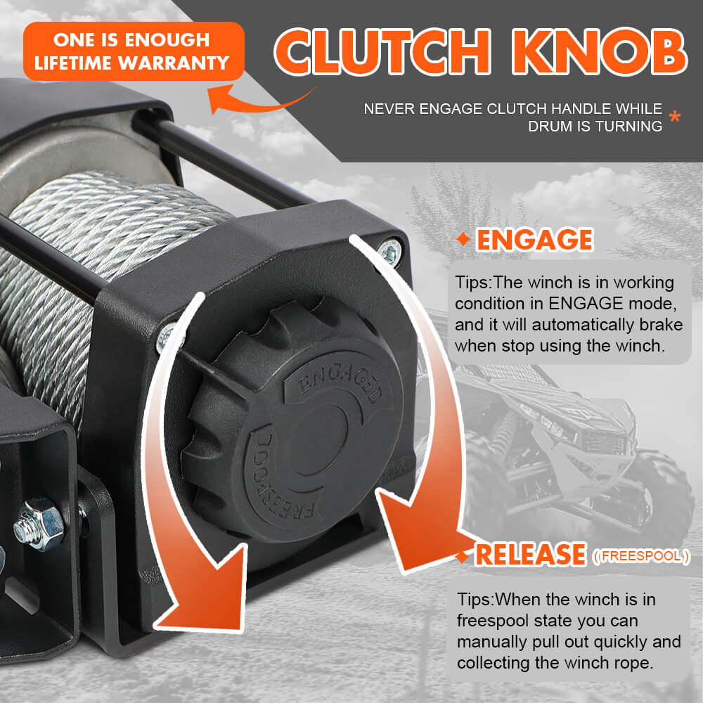 Electric Winch 4500LBS Winch Steel Cable Trailer Towing Remote ATV Winch UTV Winch 4WD - Image 4