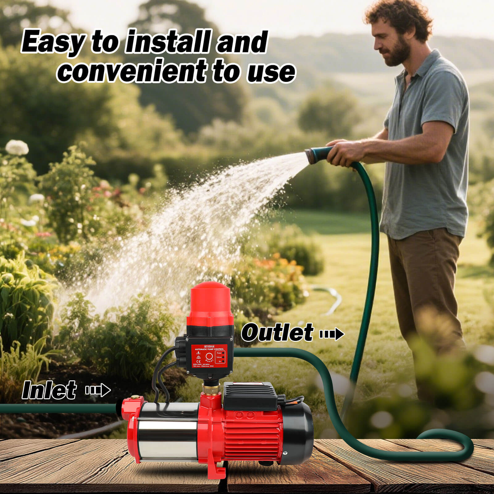 ETOSHA 2000W Garden Water Pump High Pressure 4-Stage Tank Farm Irrigation Pump - Image 3