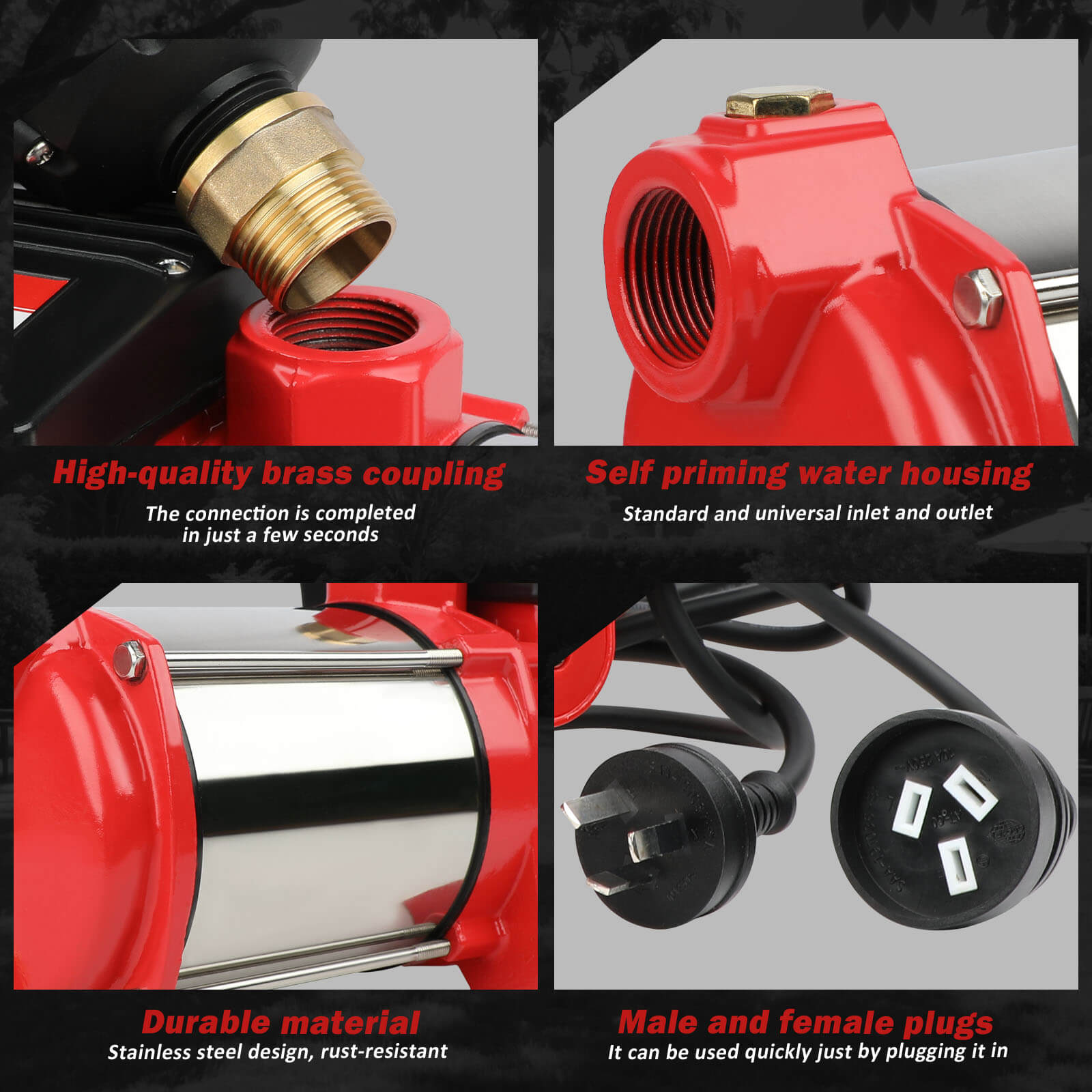 ETOSHA 2000W Garden Water Pump High Pressure 4-Stage Tank Farm Irrigation Pump - Image 7