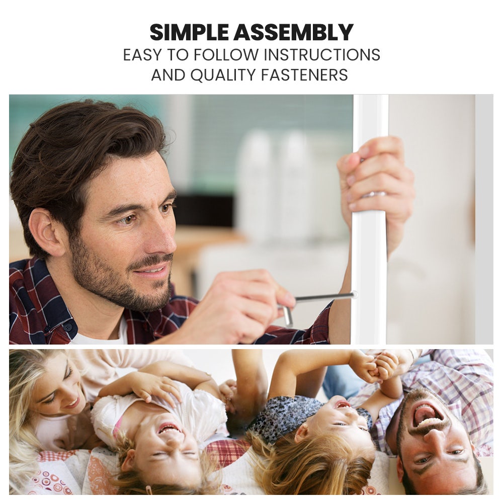 KINGSTON SLUMBER 2in1 Single Metal Bunk Bed Frame, with Modular Design, Matte White - Image 8