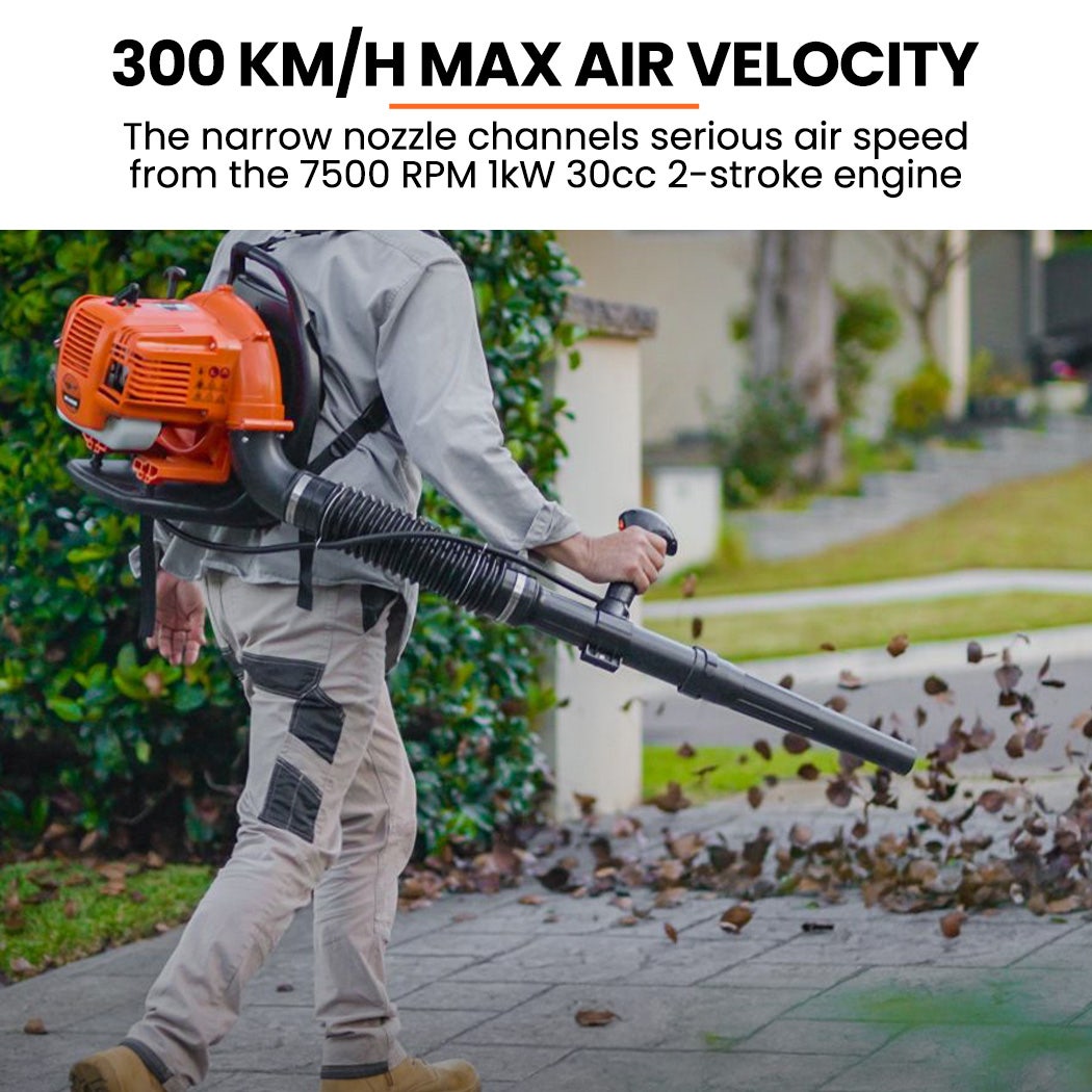 MTM 30CC Backpack Petrol Leaf Blower 2 Stroke Commercial Garden Yard Outdoor - Image 2