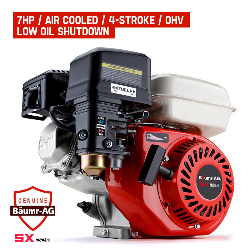 Baumr-AG 7HP Petrol Stationary Engine OHV 4-Stroke Horizontal Shaft Replacement Motor - Image 2