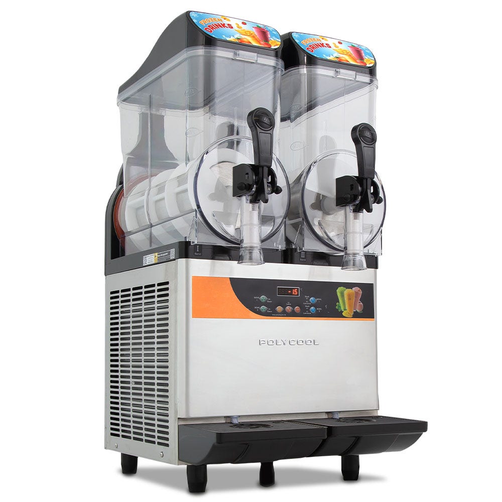 POLYCOOL 24L Double Tank Commercial Slush Machine, Digital Control Panel, SAA Approved, Juice and Frozen Slushy Maker - Image 1