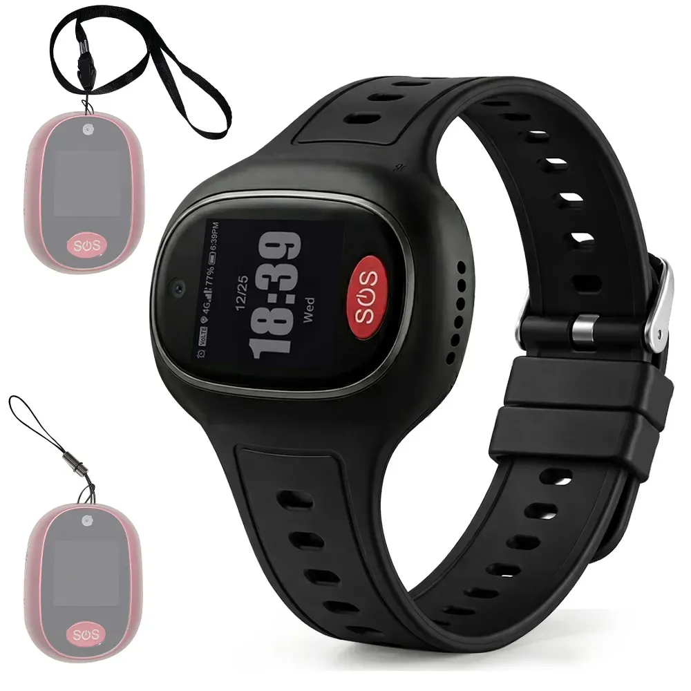 EQUIPMED Fall Detection Alarm Watch/Pendant with GPS and SOS Emergency Button, for Seniors, Location Tracking, 2-Way Calling, iPhone and Android Compatible - Image 1