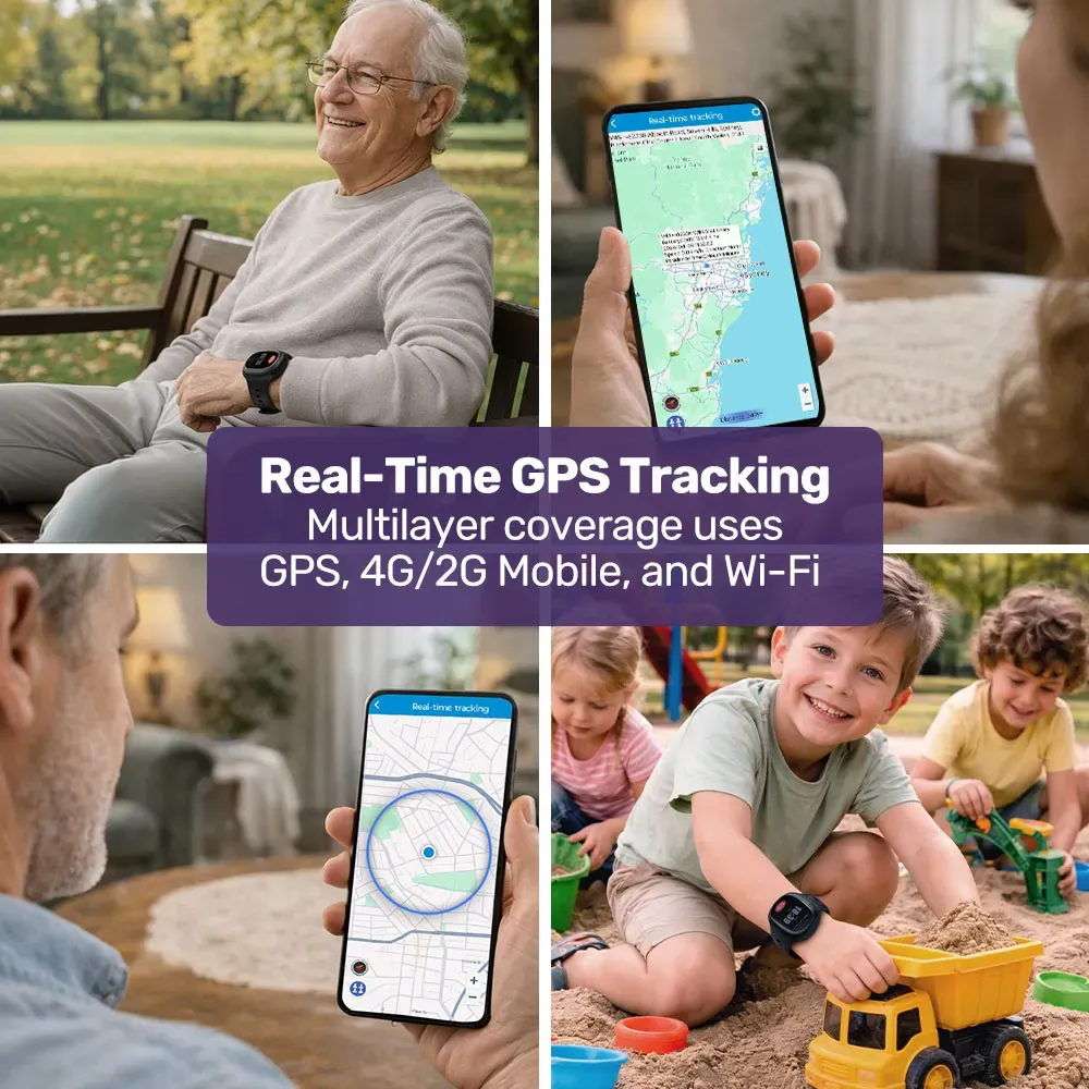 EQUIPMED Fall Detection Alarm Watch/Pendant with GPS and SOS Emergency Button, for Seniors, Location Tracking, 2-Way Calling, iPhone and Android Compatible - Image 4