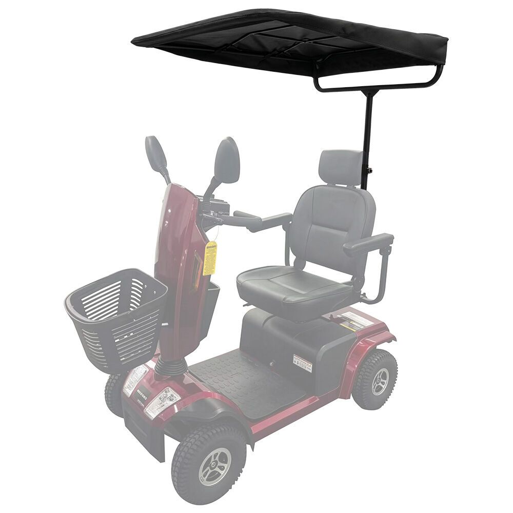 EQUIPMED Sun Shade Canopy for the ProRider Mobility Scooter, with 3 Adjustable Height Levels, Black - Image 1