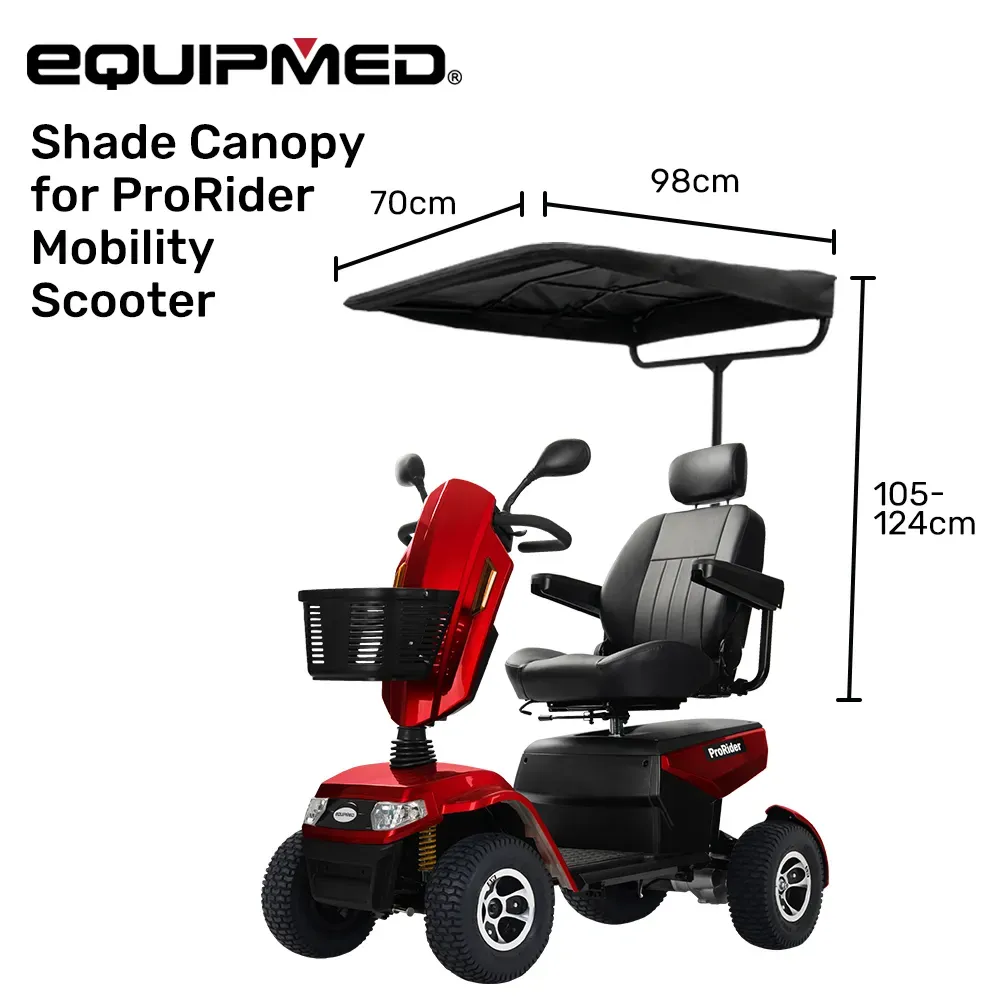 EQUIPMED Sun Shade Canopy for the ProRider Mobility Scooter, with 3 Adjustable Height Levels, Black - Image 2