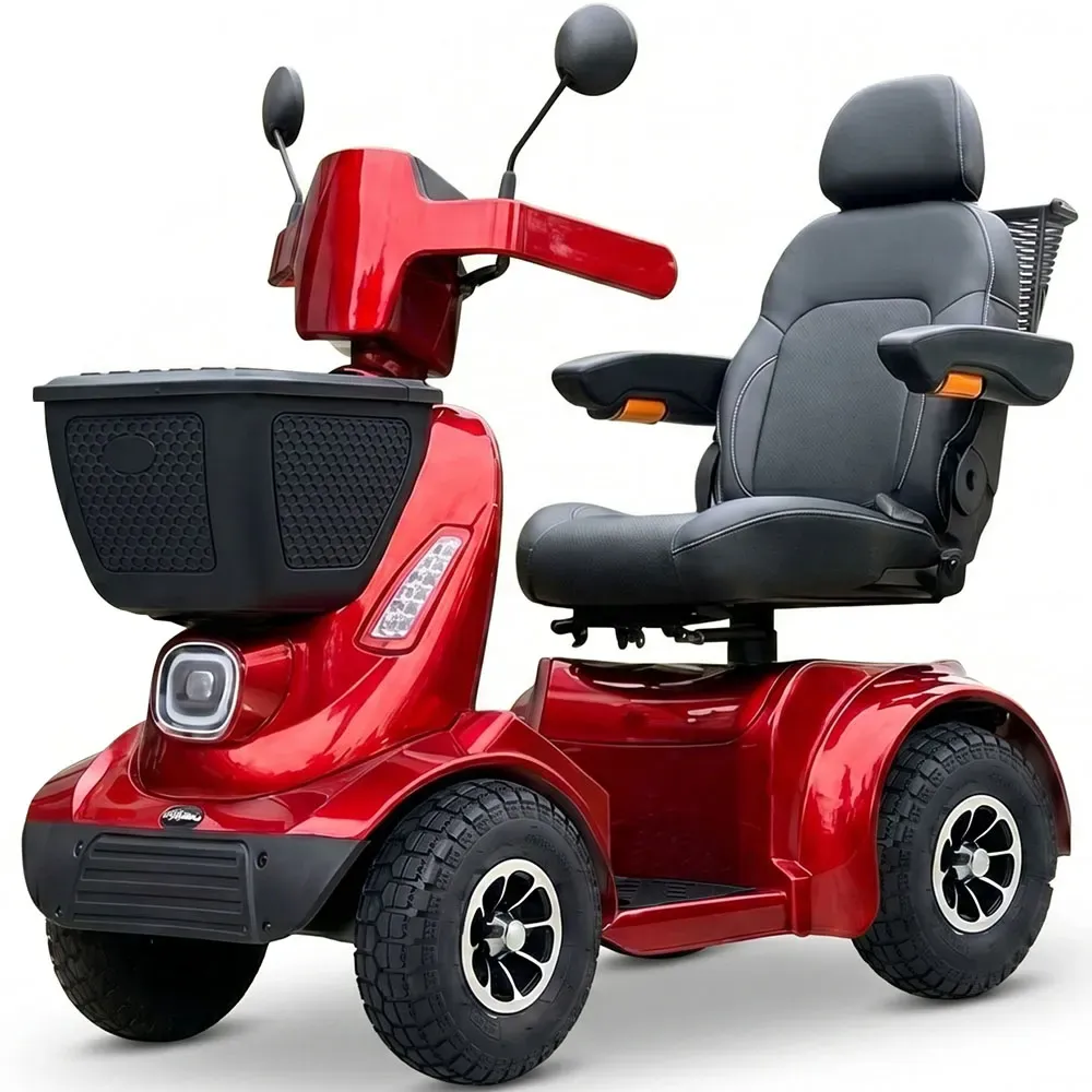 EQUIPMED ComfortCruise Large Mobility Scooter, 15km/h Top Speed, Up to 45km Range, Strong Climbing, 180kg Capacity, Red - Image 1