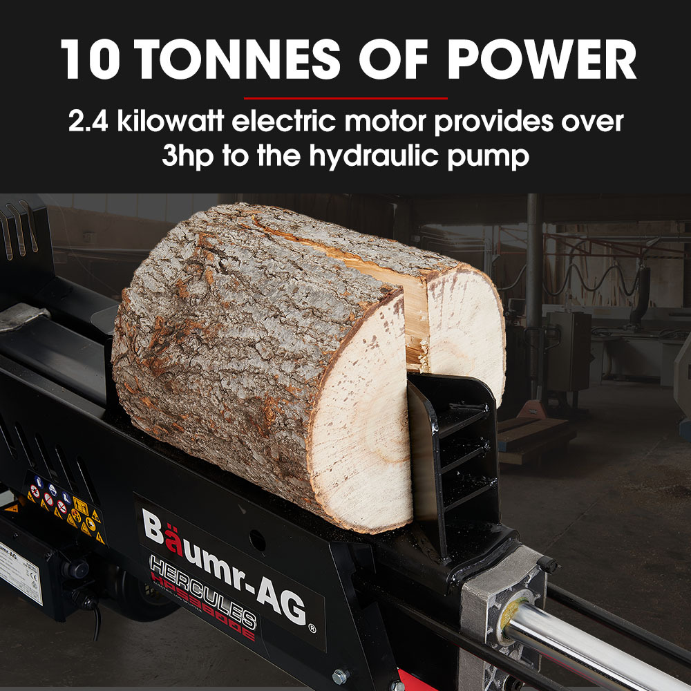 Baumr-AG 10 Tonne Electric Hydraulic Wood Log Splitter - HPS3800E - Image 2