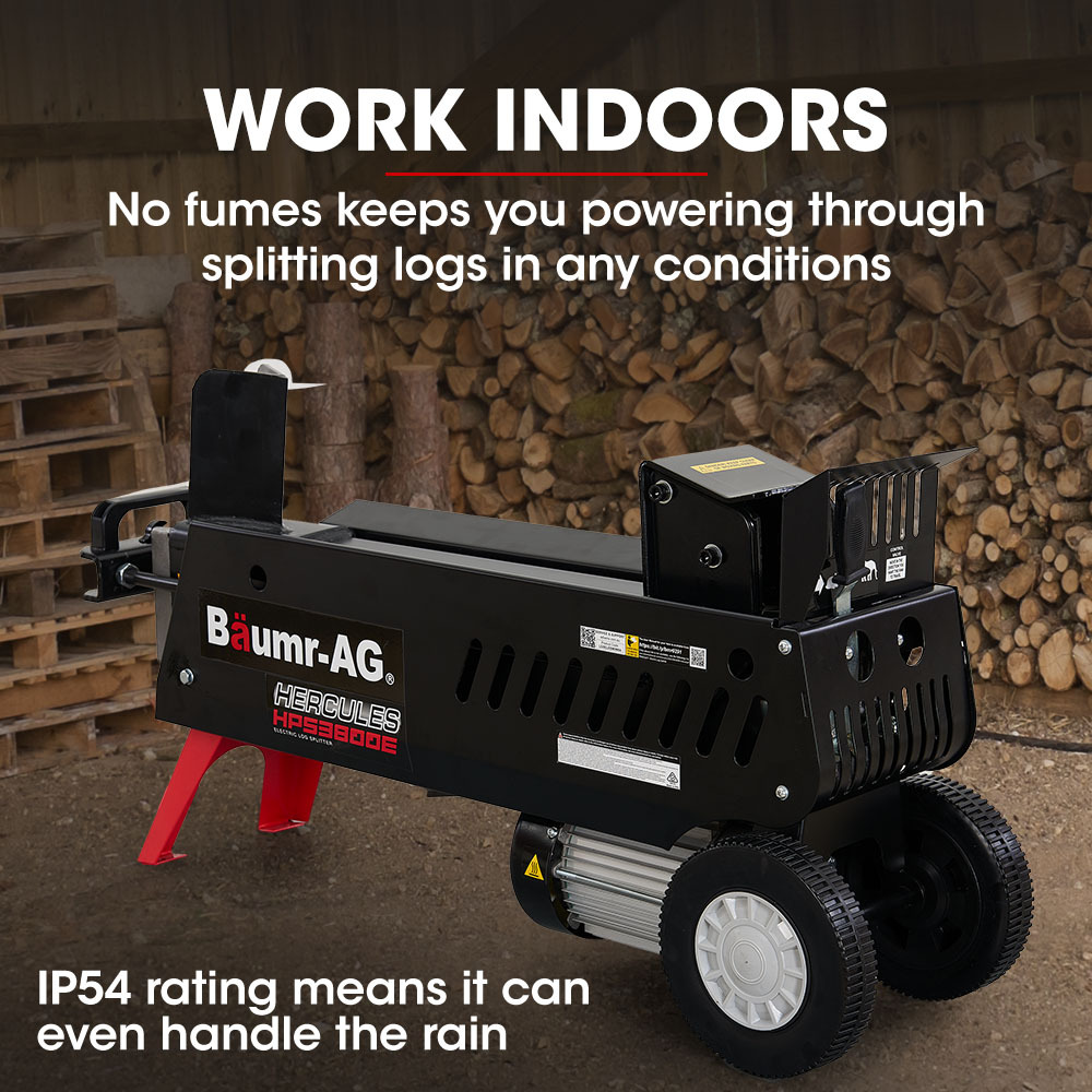 Baumr-AG 10 Tonne Electric Hydraulic Wood Log Splitter - HPS3800E - Image 8