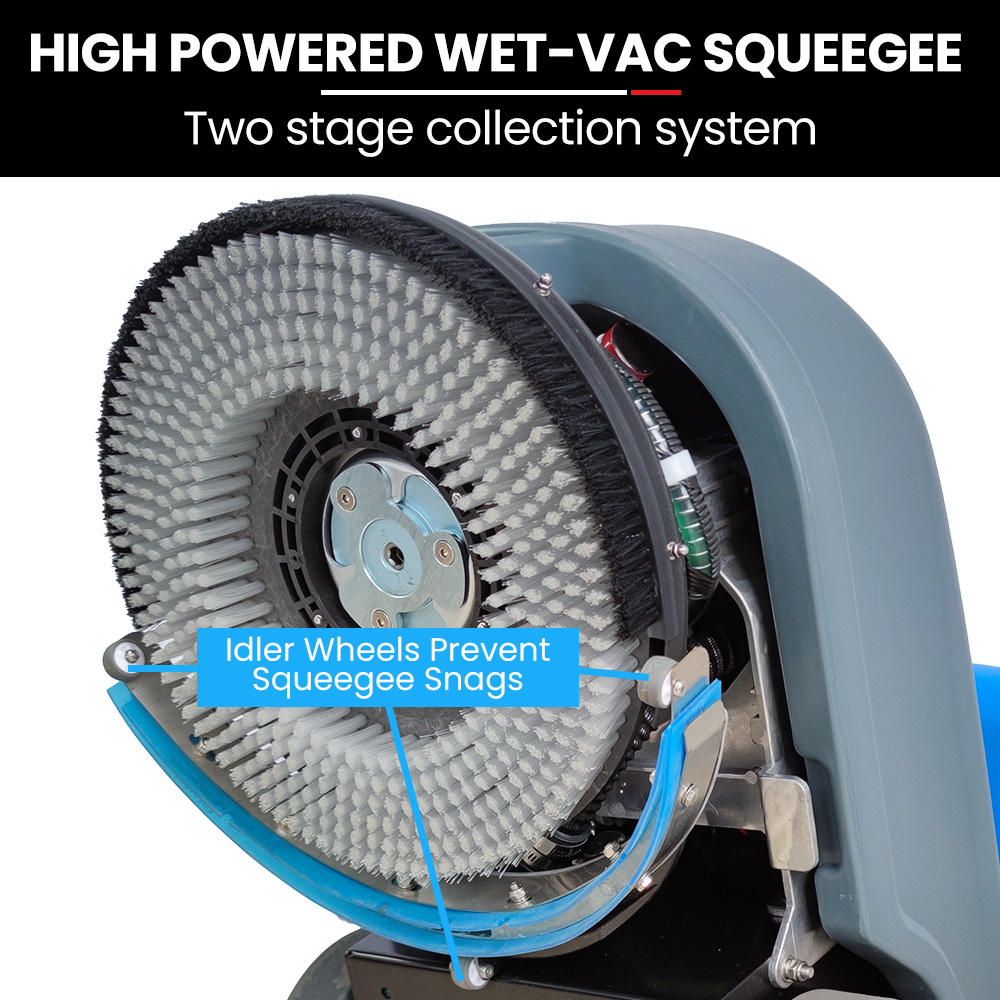 AUCH FSH14 Floor Scrubber & Dryer, 360mm, Battery Powered, Walk Behind, Multi-purpose Commercial Grade Machine - Image 4