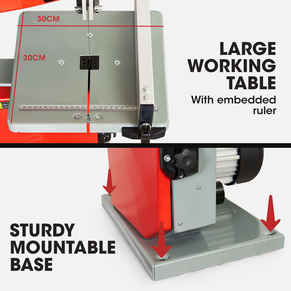 Baumr-AG 500W 115mm Wood Bandsaw Portable Benchtop Band Saw Cutting Machine with Stand - Image 8