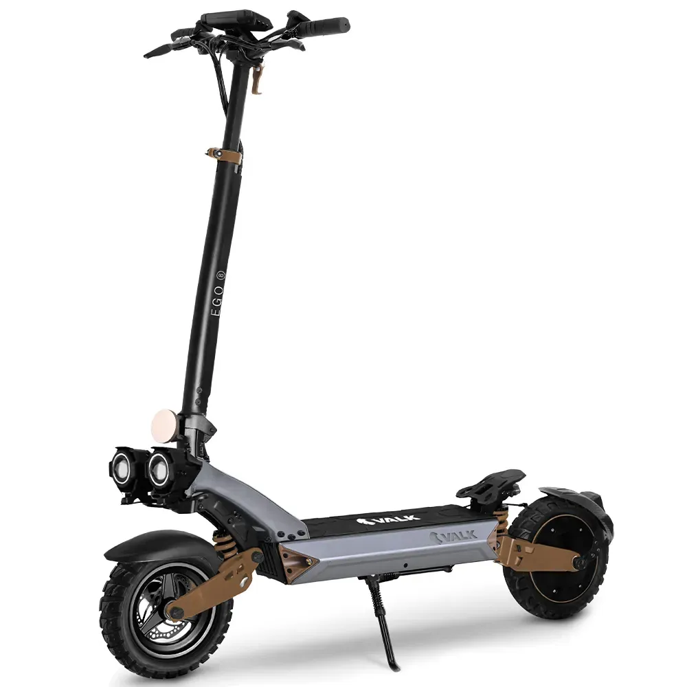 VALK Ego 8 Electric Scooter, 500W, AU Compliant, 48V 13Ah, 55km Max Range, eScooter for Adults, Foldable, Off Road, Black/Bronze - Image 1