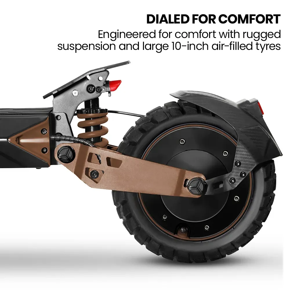 VALK Ego 8 Electric Scooter, 500W, AU Compliant, 48V 13Ah, 55km Max Range, eScooter for Adults, Foldable, Off Road, Black/Bronze - Image 4