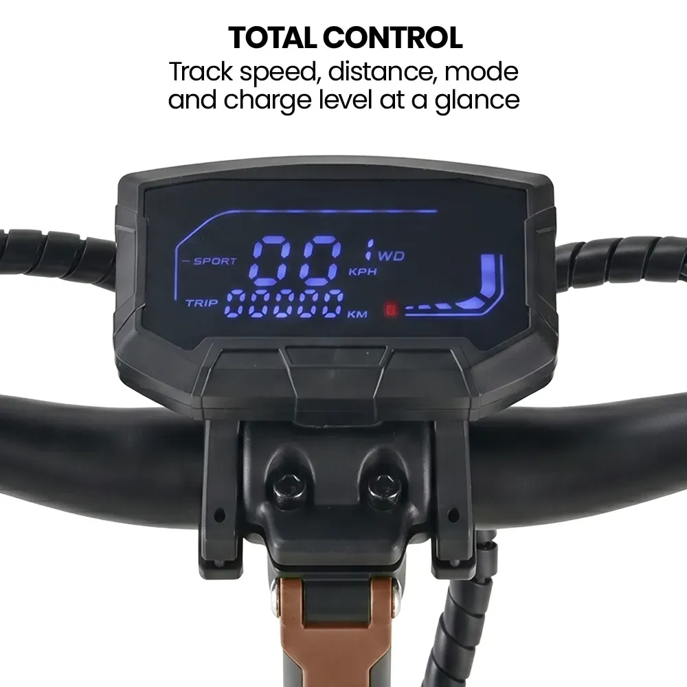 VALK Ego 8 Electric Scooter, 500W, AU Compliant, 48V 13Ah, 55km Max Range, eScooter for Adults, Foldable, Off Road, Black/Bronze - Image 8