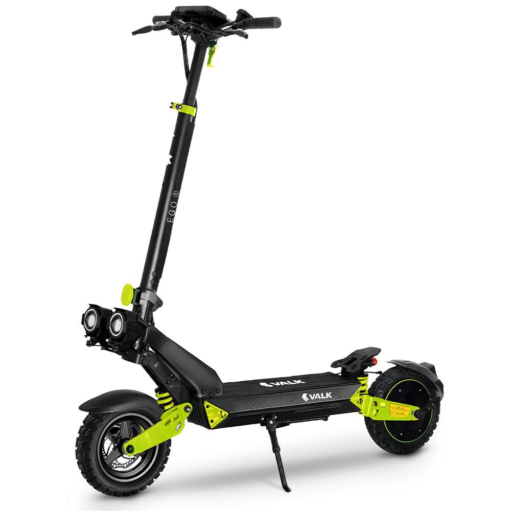 VALK Ego 8 Electric Scooter, 500W, AU Compliant, 48V 13Ah, 55km Max Range, eScooter for Adults, Foldable, Off Road, Black/Green - Image 1