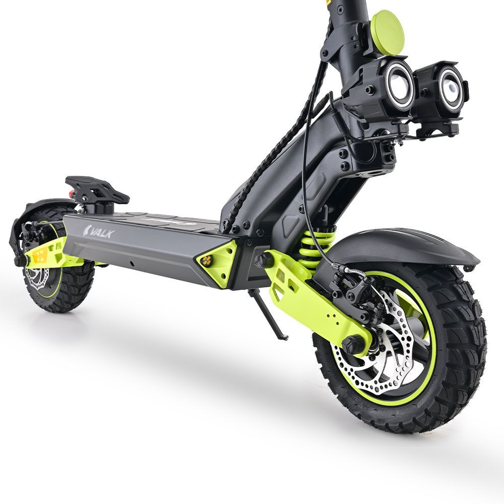 VALK Ego 8 Electric Scooter, 500W, AU Compliant, 48V 13Ah, 55km Max Range, eScooter for Adults, Foldable, Off Road, Black/Green - Image 6