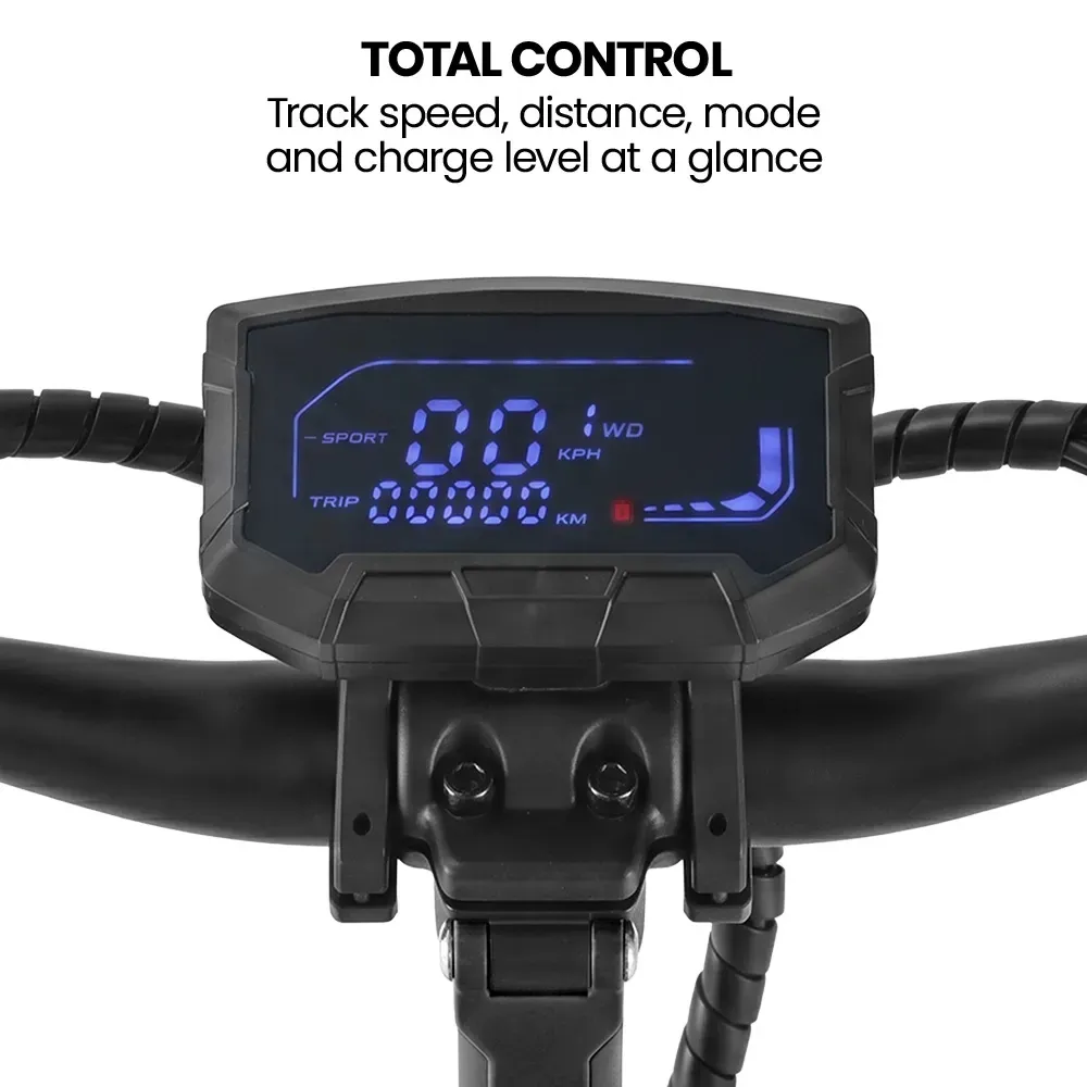 VALK Ego 8 Electric Scooter, 500W, AU Compliant, 48V 13Ah, 55km Max Range, eScooter for Adults, Foldable, Off Road, Black - Image 7