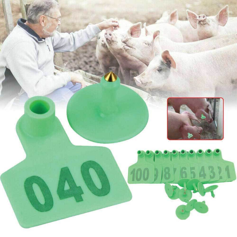 1-100 Cattle Number Ear Tags Set - Green Pig Sheep Goat Livestock Label - Image 6