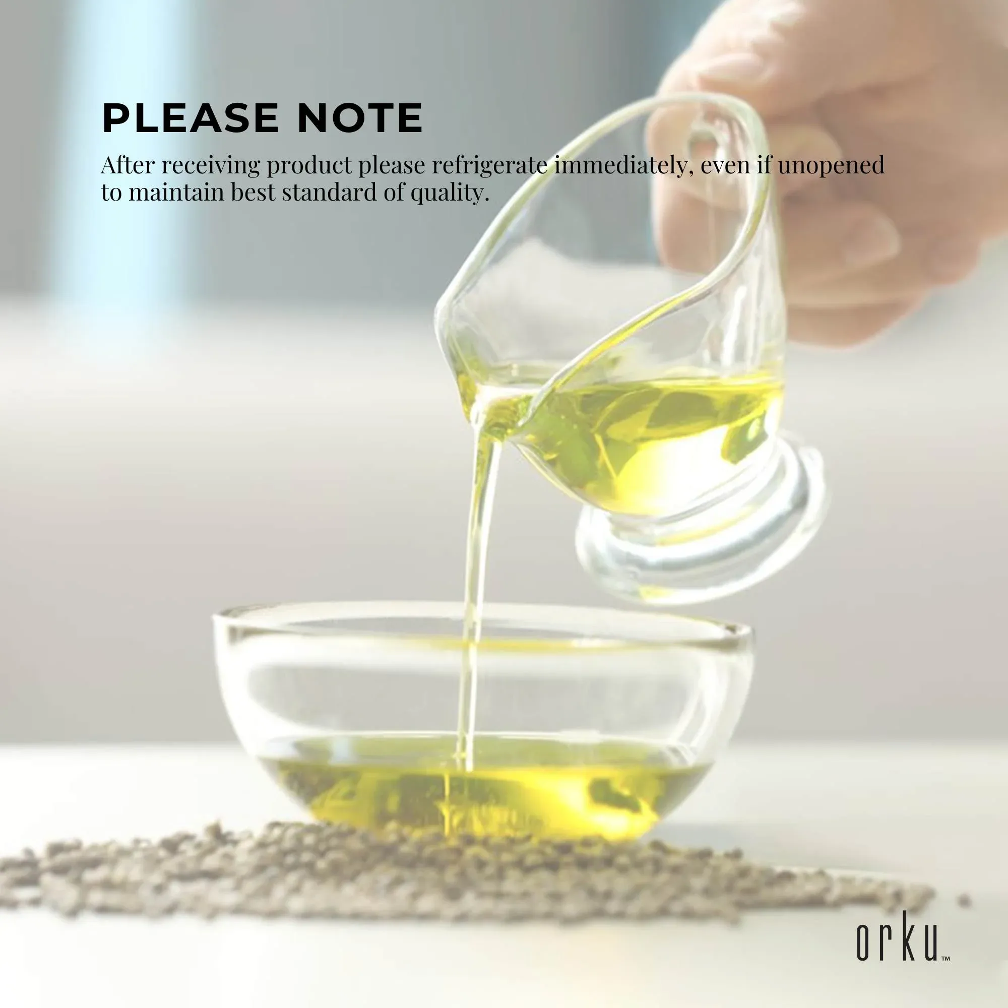 Orku 5L Organic Hemp Seed Oil - Cold Pressed Food Grade Oils - Image 6