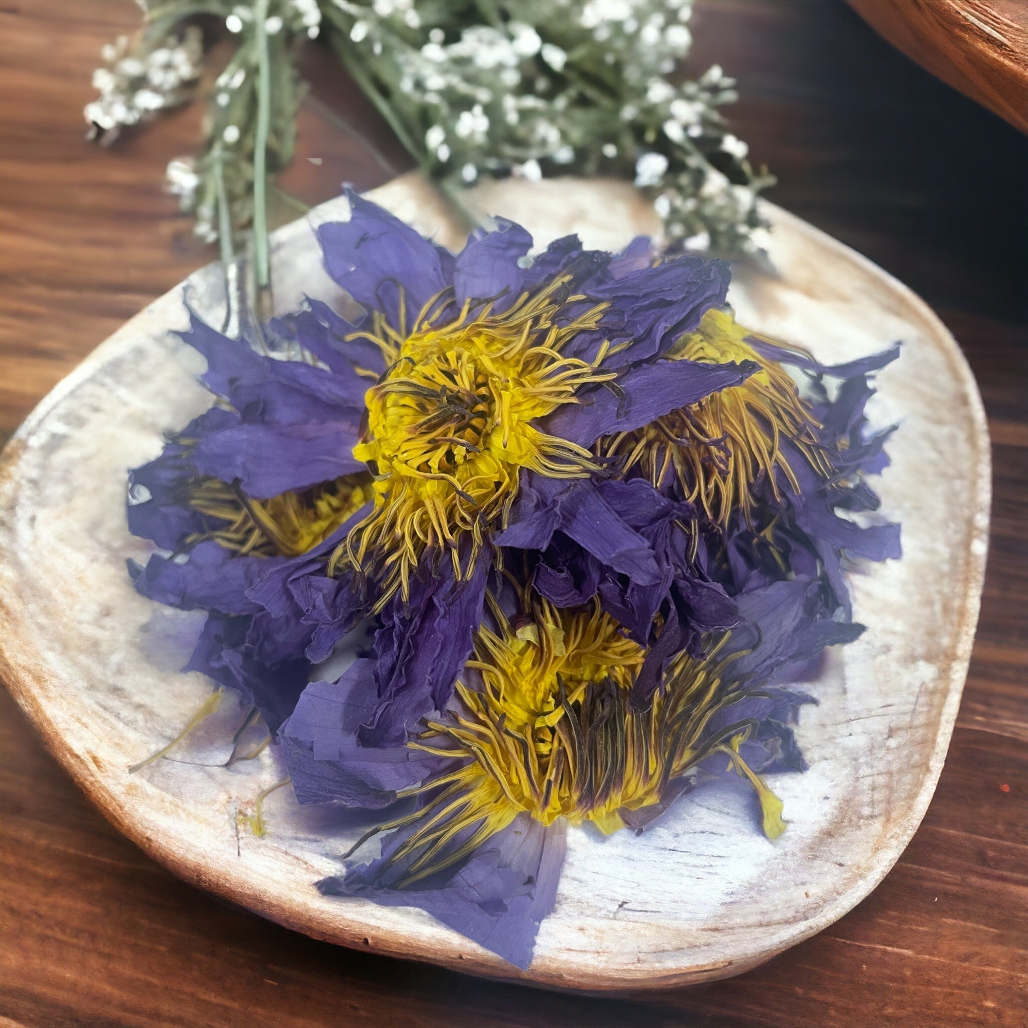Orku 500g Dried Blue Lotus Flowers - Whole Open Lily Nymphaea Caerulea - Image 4