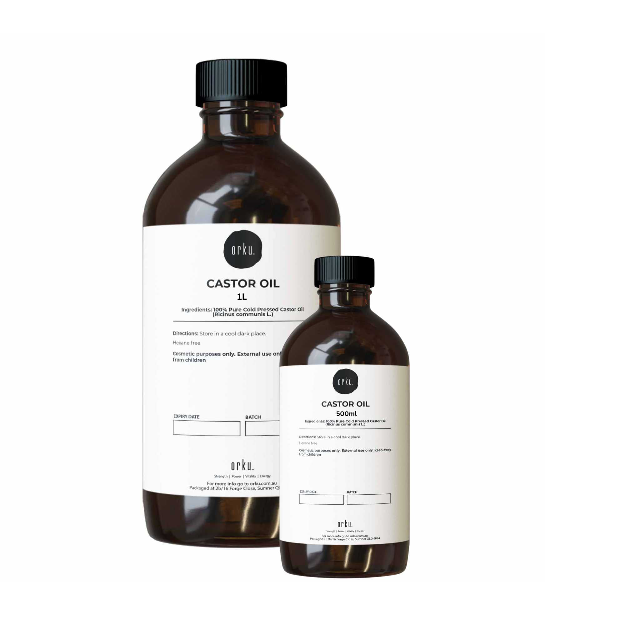 Orku 1.5L Castor Oil - Hexane Free Cold Virgin Pressed - Image 1