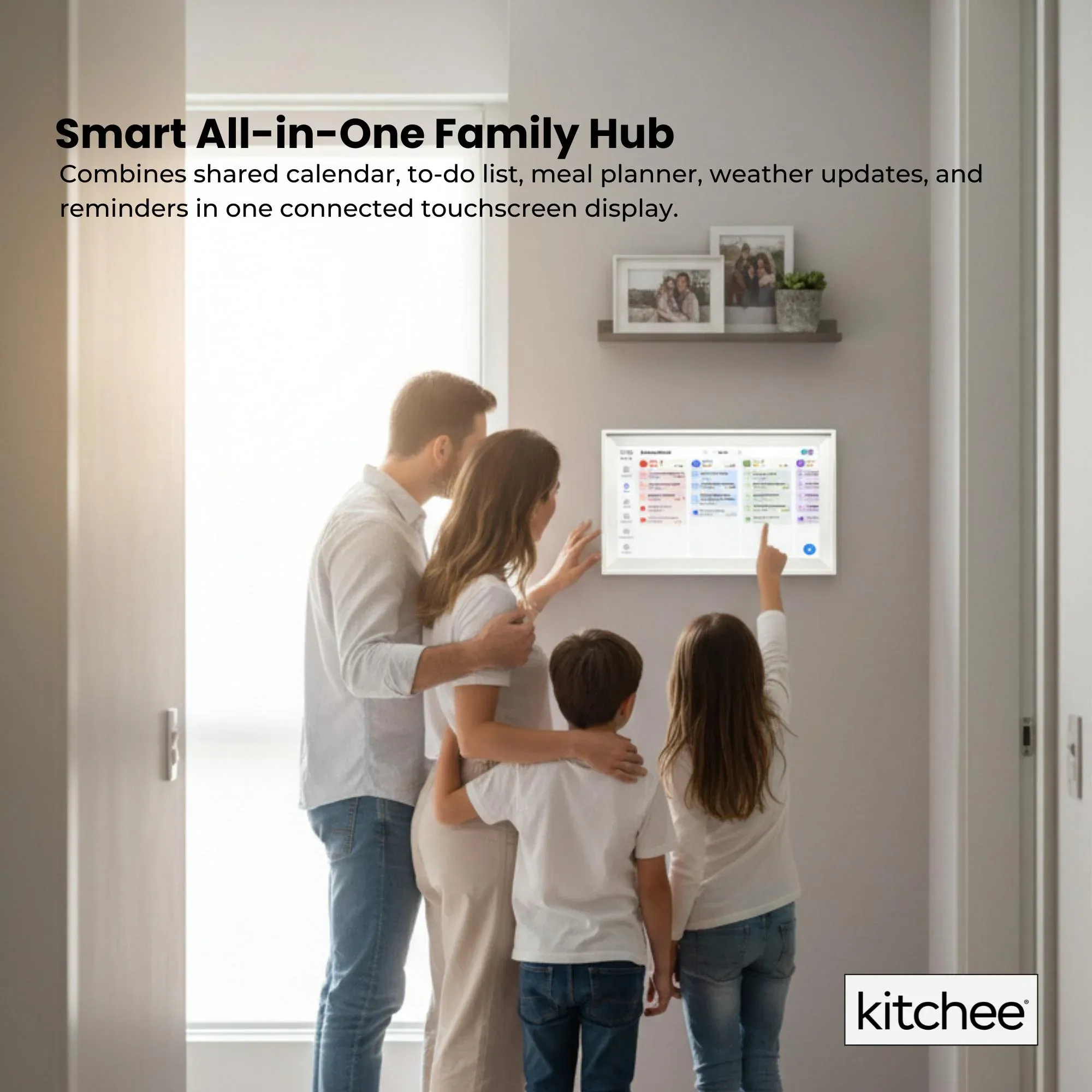 Kitchee Digital Calendar Smart Family Planner - 39.5cm Touchscreen Display White - Image 3