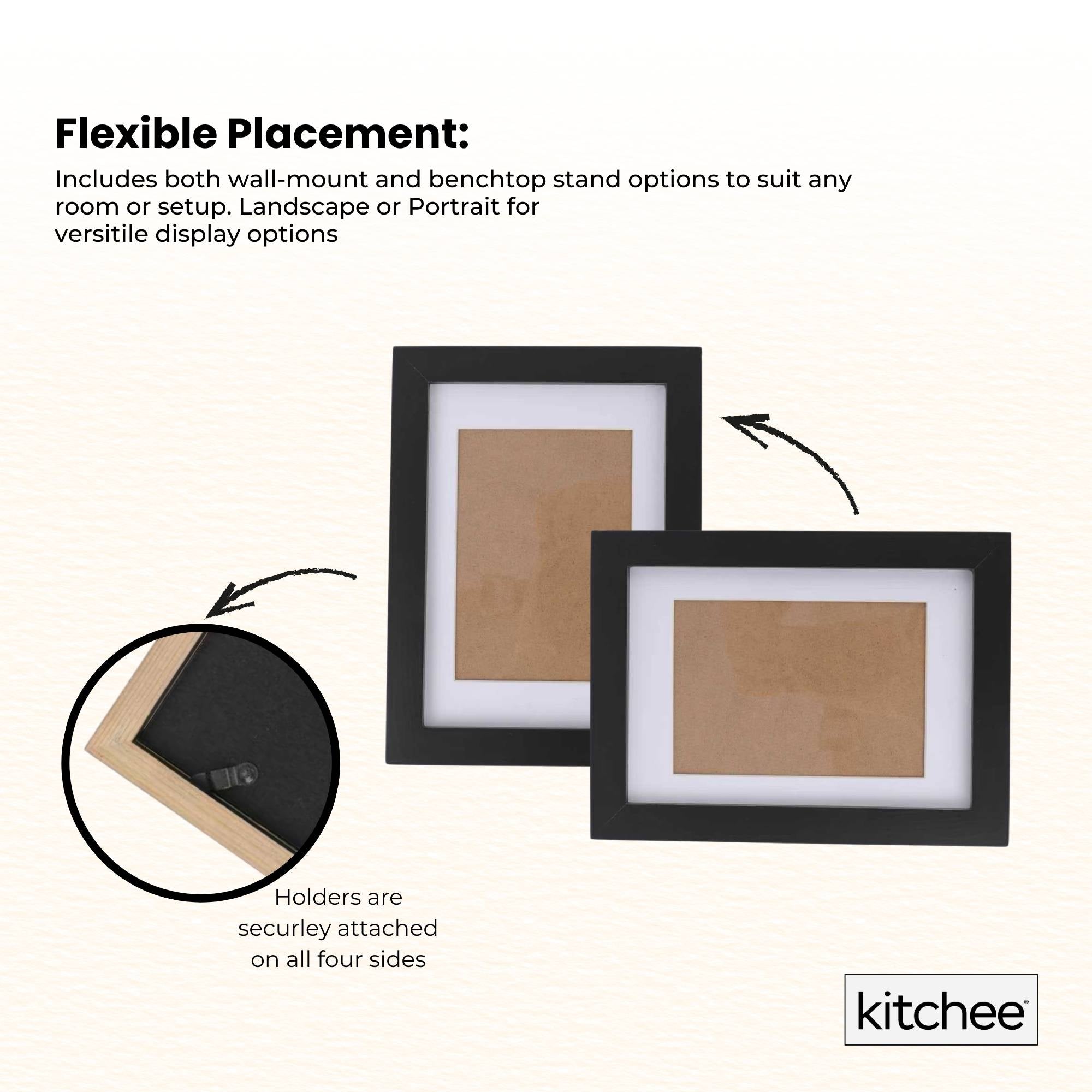 Kitchee 12 Pieces Photo Frame Set - Modern Gallery Wall Mixed Sizes Matt Black - Image 8