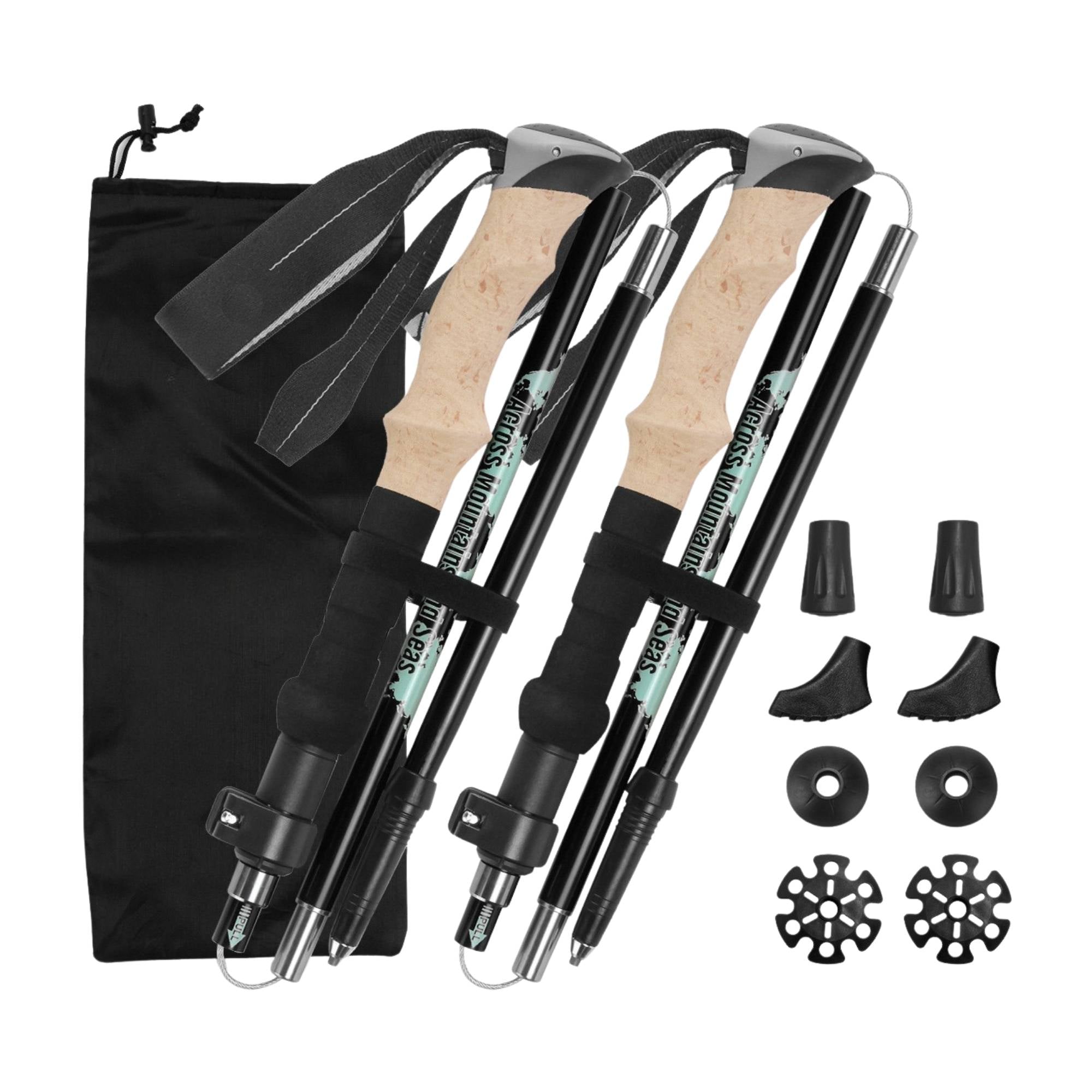 Social Hike Trekking Poles Set of 2 Adjustable Lightweight Hiking Walking Sticks - Image 1