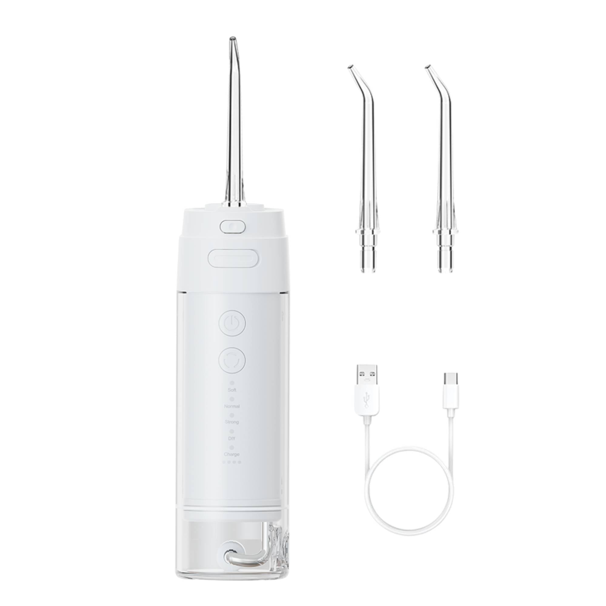 Orku Mini Water Flosser Rechargeable Portable Extendable Travel Oral Irrigator White - Image 1