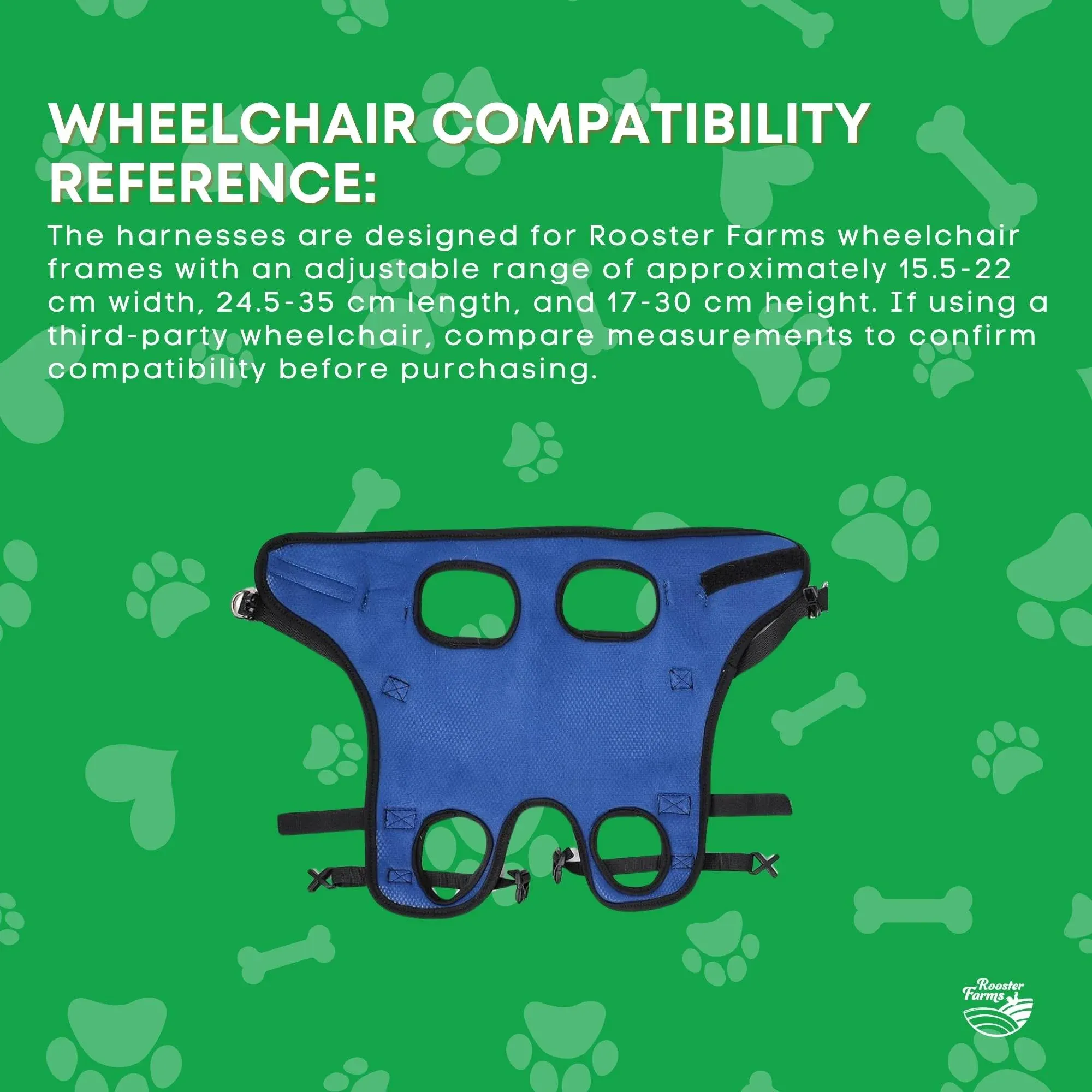 Rooster Farms Replacement Harness for Dog Wheelchair XS - Little Dogs Up to 10Kg - Image 5