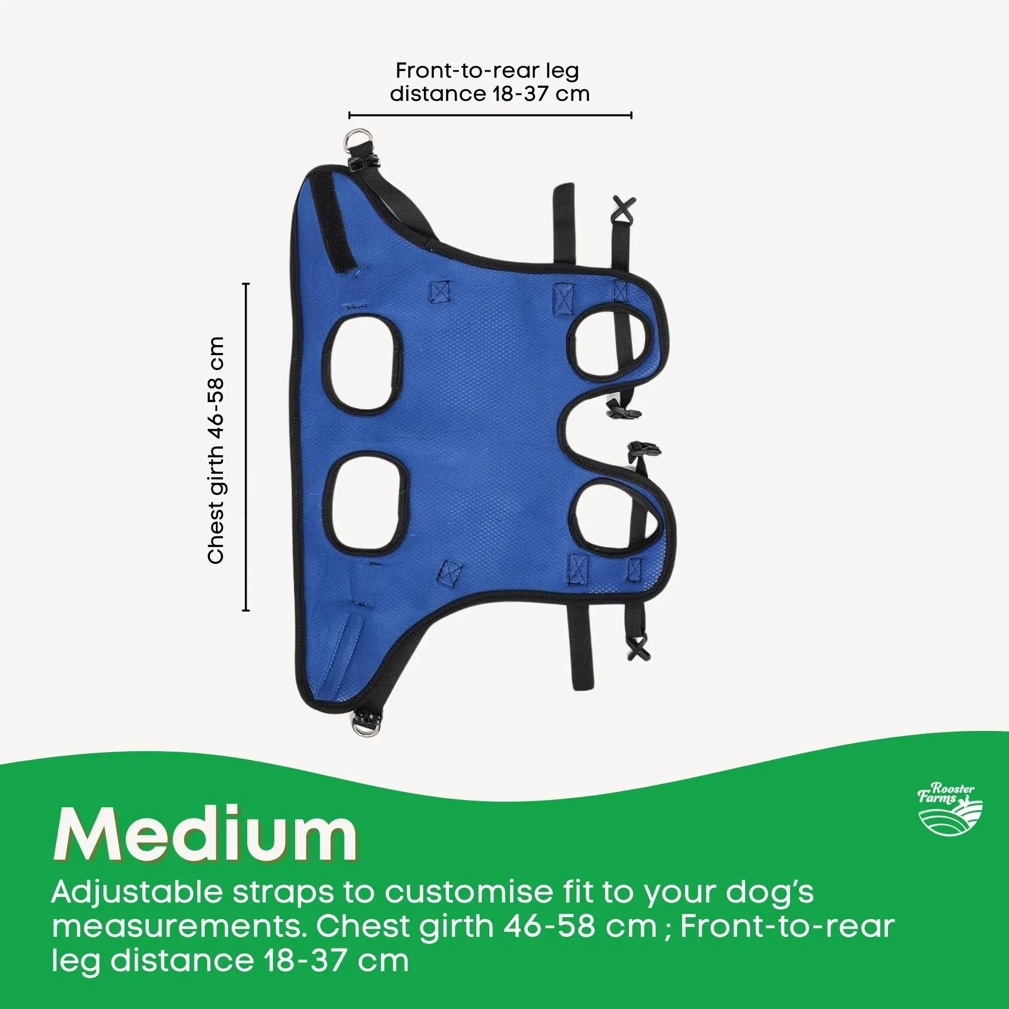 Rooster Farms Replacement Harness for Dog Wheelchair M - Little Dogs Up to 10Kg - Image 3