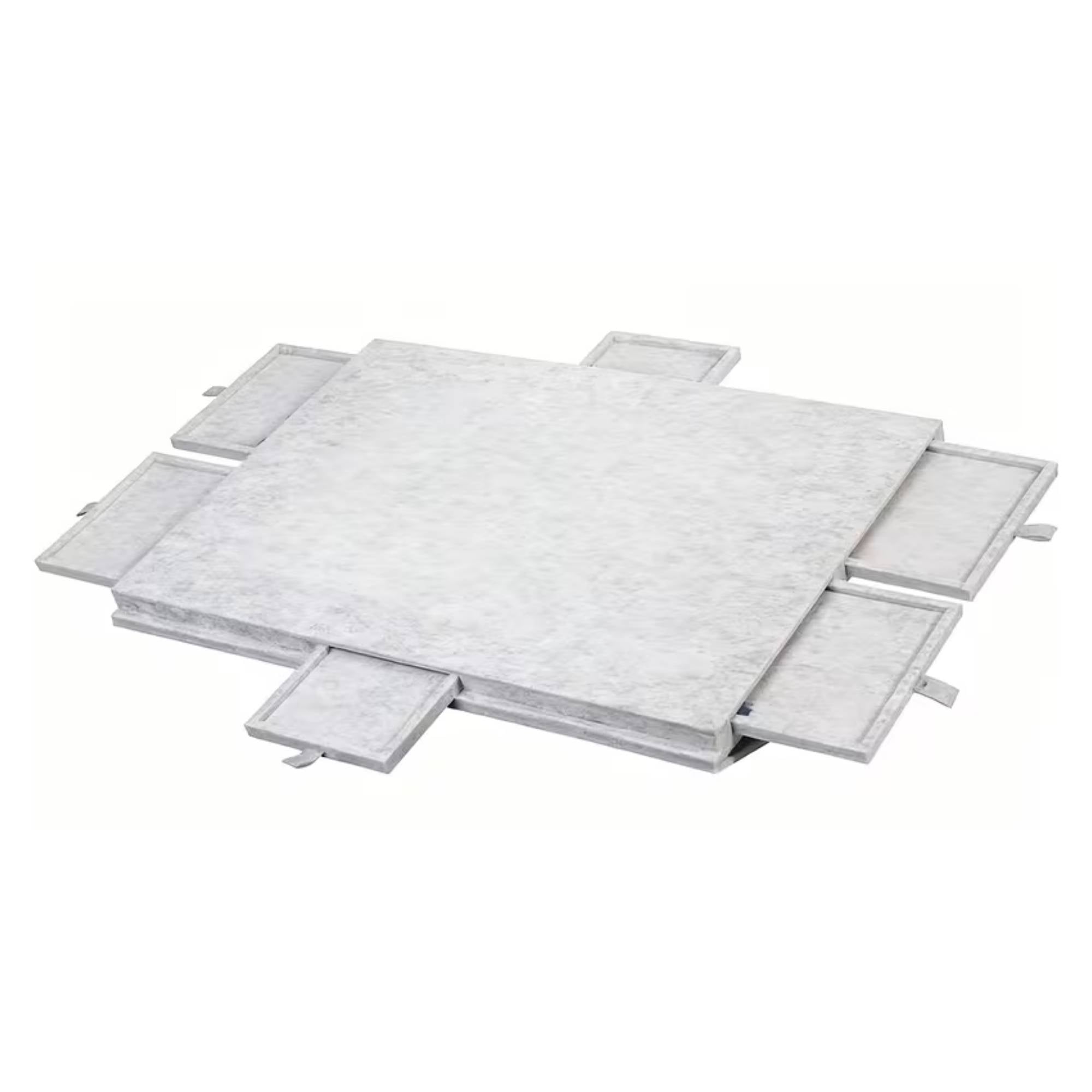 Social Hike Puzzle Board 1000 pcs - Felt Tilting Portable Cover + Drawers Silver - Image 1