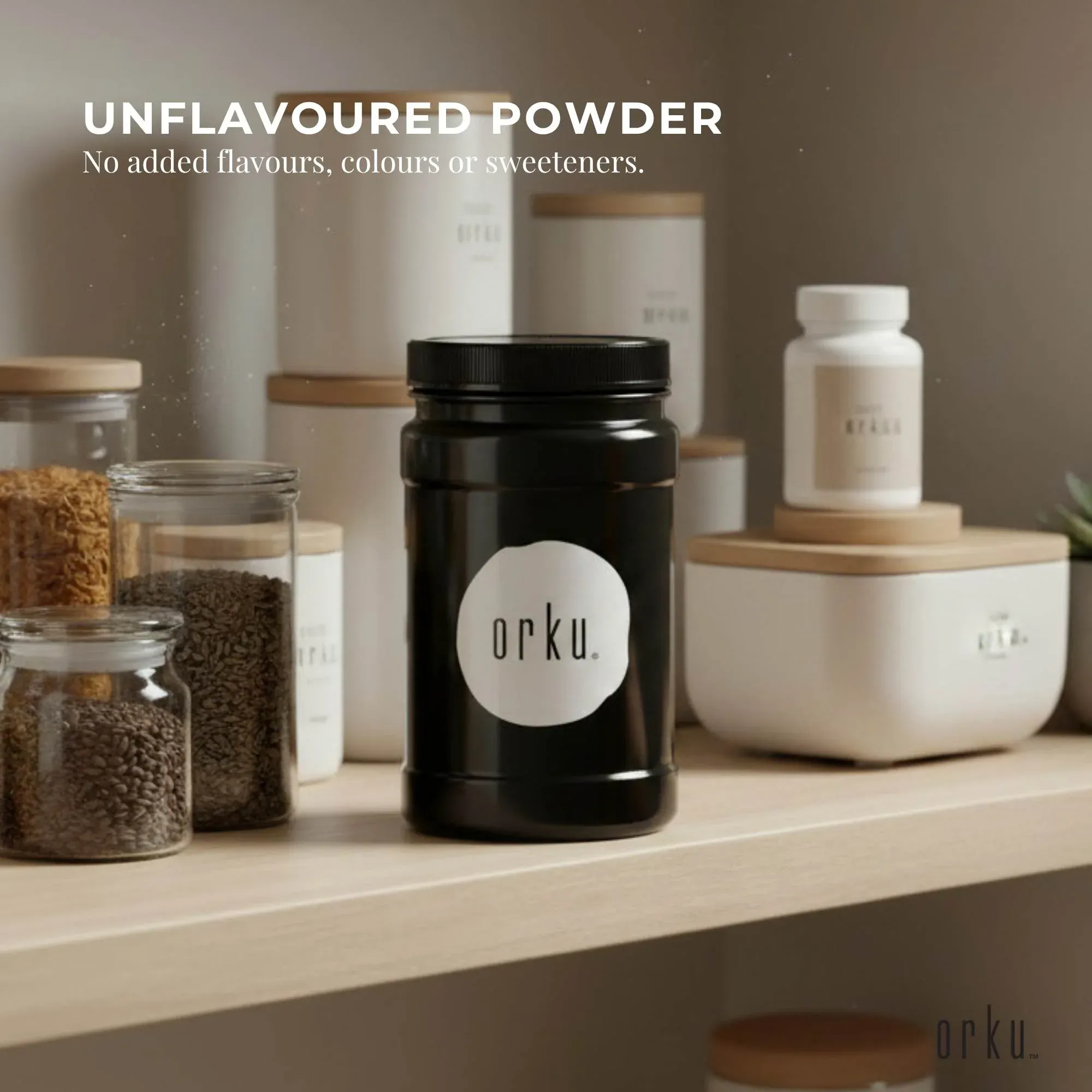 Orku 1Kg Magnesium Bisglycinate Powder Unflavoured Chelated - Jar - Image 5