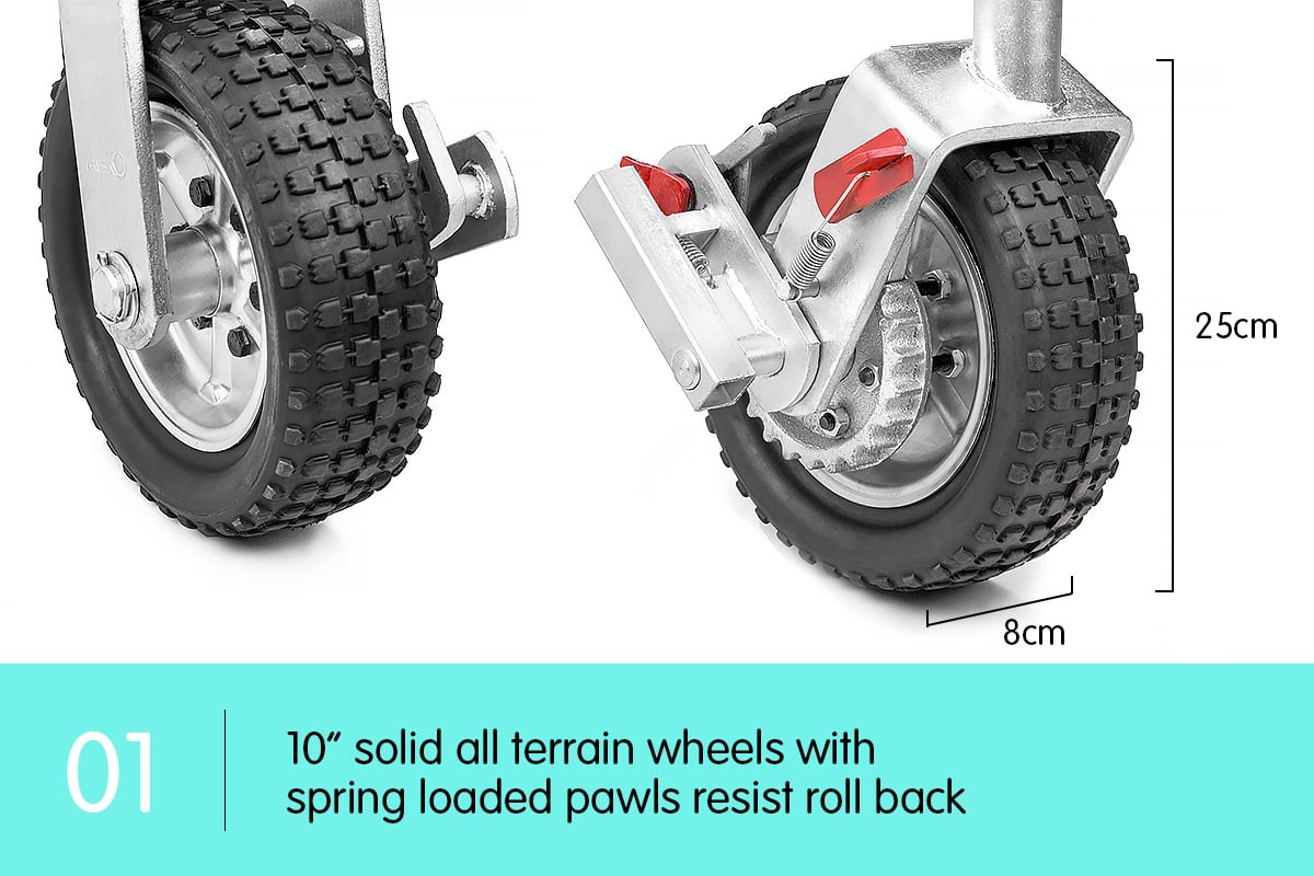 Alko 10in Ratchet Trailer Boat and Caravan Jockey Wheel - Image 3