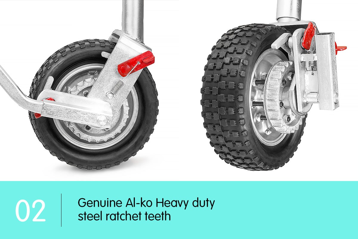 Alko 10in Ratchet Trailer Boat and Caravan Jockey Wheel - Image 4