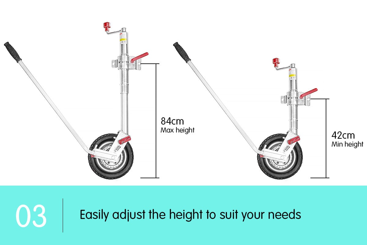 Alko 10in Ratchet Trailer Boat and Caravan Jockey Wheel - Image 5