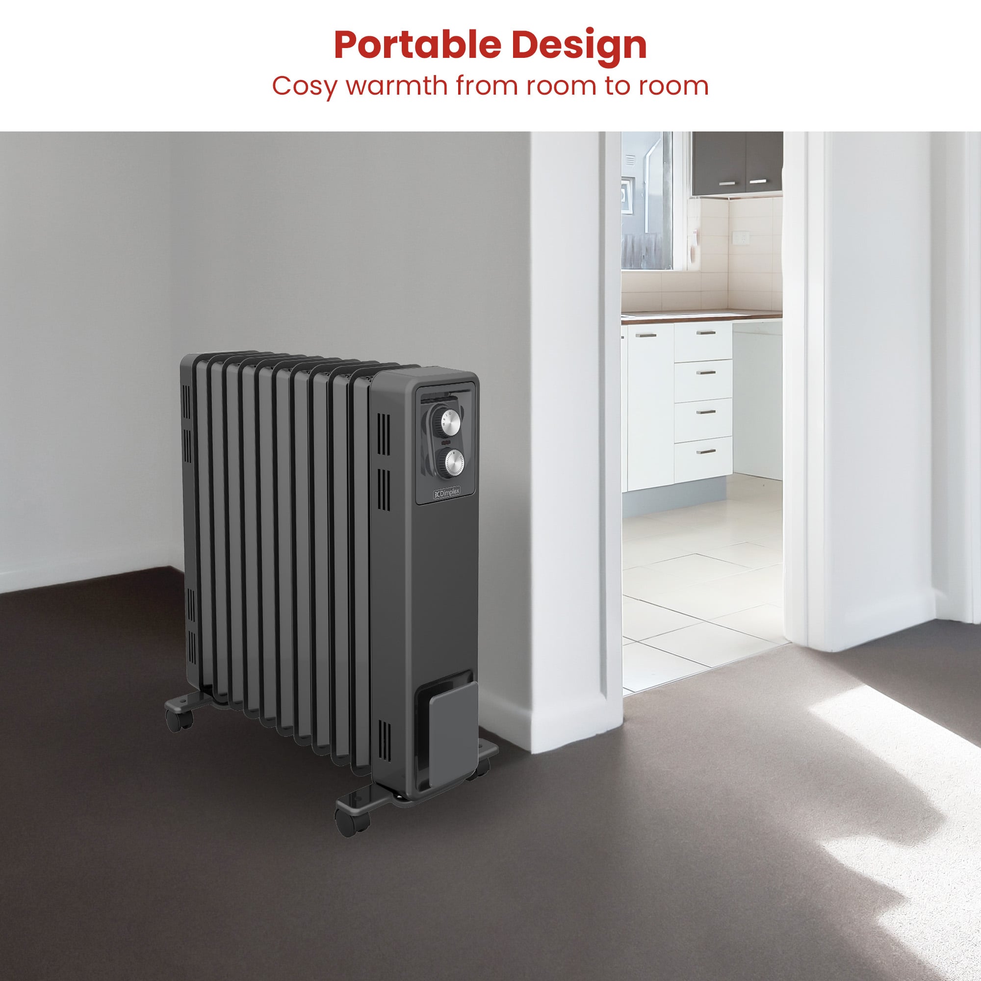 Dimplex Oil Free 2.4kW Column Heater w/ Thermostat in Black - Image 5